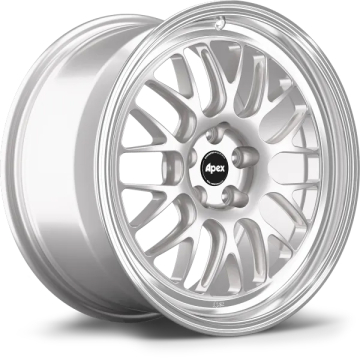 APEX Forged ML-10RT Wheel - 17x8.5 / Offset +40 / 5x120 / 72.56mm Bore (Race Silver / Machined Lip)