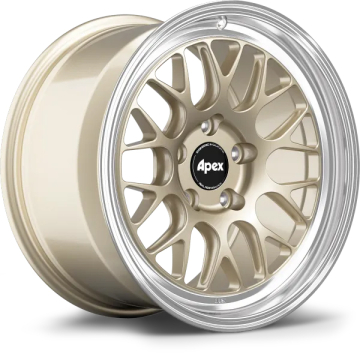 APEX Forged ML-10RT Wheel - 17x9.5 / Offset +35 / 5x120 / 72.56mm Bore (Gloss Motorsport Gold / Machined Lip)