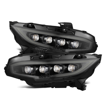 Alpharex NOVA-Series LED Projector Headlights (Alpha-Black) - Honda Civic incl Si and FK8 Type R 16-21
