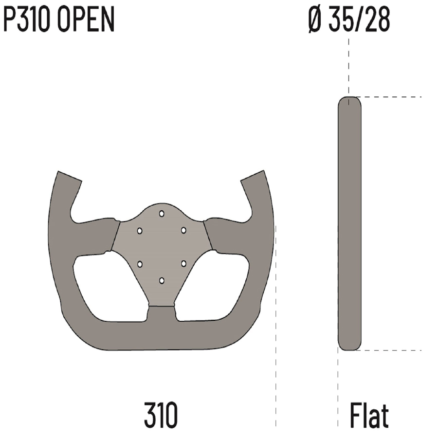 Evasive Motorsports: Sparco P310 Open Steering Wheel - 310mm