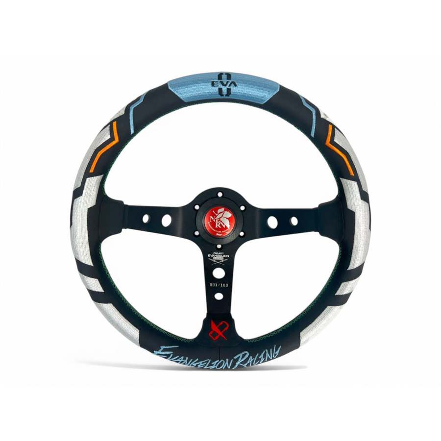 パーツ VERTEX x EVANGELION RACING STEERING/ REI Evasive Motorsports: Vertex x Evangelion Racing Steering Wheel