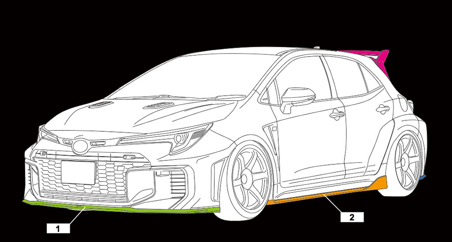 Evasive Motorsports: Aimgain Sport Full Kit (FRP) - Toyota GR