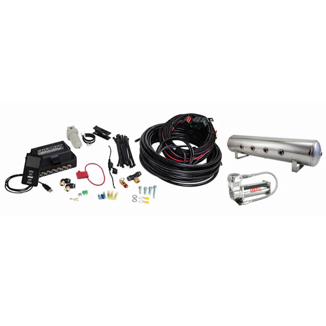 Air Lift 4 Gal. Polished Tank w/ Viair 444b Blk Compressor (Incl. Fittings & Mounting Hardware)