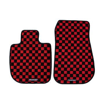 Evasive Motorsports Checkered Floor Mats (Red / Black) - Toyota Supra A90 / A91 (LHD) 2020+