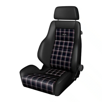 Recaro Classic LS Seat - Black Leather / Classic Checkered