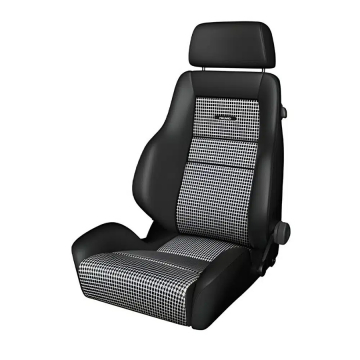 Recaro Classic LS Seat - Black Leather / Pepita