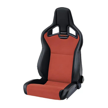 Recaro Cross Sportster CS Seat (Left / With Heat) - Ambla Leather Black / Dinamica Suede Red