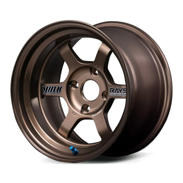 Volk Racing TE37V 30th Anniversary Wheel (SS Rim / Sticker Version) - 14x7.0 / Offset 0 / 4x114.3 (Bronze)