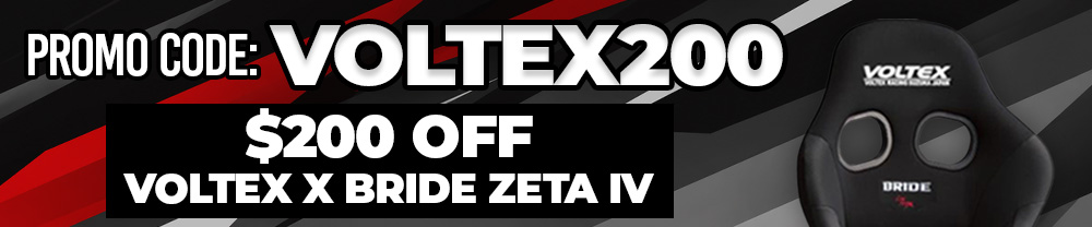 Code: VOLTEX200 for $200.00 Off Voltex x Bride Zeta IV Carbon Fiber Seat