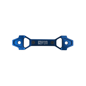 Phase 2 Motortrend Adjustable Billet Aluminum Battery Bracket - Blue