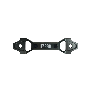 Phase 2 Motortrend Adjustable Billet Aluminum Battery Bracket - Gunmetal