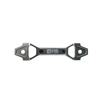 Phase 2 Motortrend Adjustable Billet Aluminum Battery Bracket - Silver