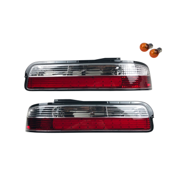 Phase 2 Motortrend 2 Piece Rear Tail Light Kit (Crystal / LED Version) - Nissan S13 Coupe 89-94 JDM & USDM