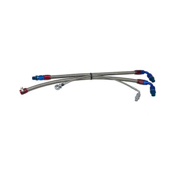 Phase 2 Motortrend Steel Braided Turbo Line Kit (Bottom Mount) - Nissan S13 SR20DET