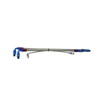 Phase 2 Motortrend Steel Braided Turbo Line Kit (Bottom Mount) - Nissan S14/S15 SR20DET