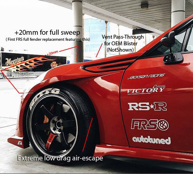 Evasive Motorsports: Victory Function Front Wide Fenders (FRP / +