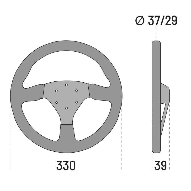 Evasive Motorsports: Sparco R383 Steering Wheel - 330mm / 39mm