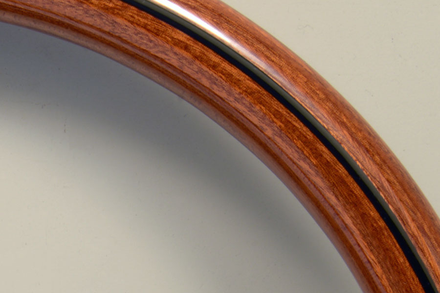 Volante Universale Deep-Dish In Pelle PU Nero Con Raggi Neri E Strisce Rosse - Diametro 350mm - Auto Style Sport - Foto 5