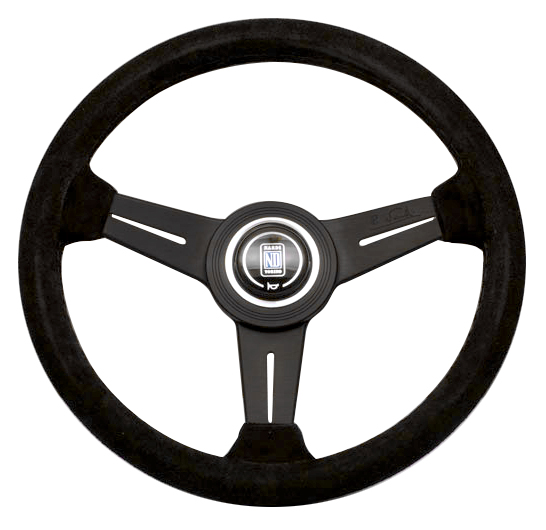 Evasive Motorsports: Nardi Classic - 340mm (Black Suede w/ Black