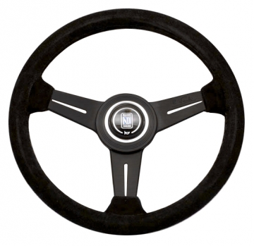 Nardi Classic - 340mm (Black Suede w/ Black Stitching)