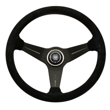 Nardi Deep Corn Sport Rally - 350mm (Black Suede / Red Stitch)