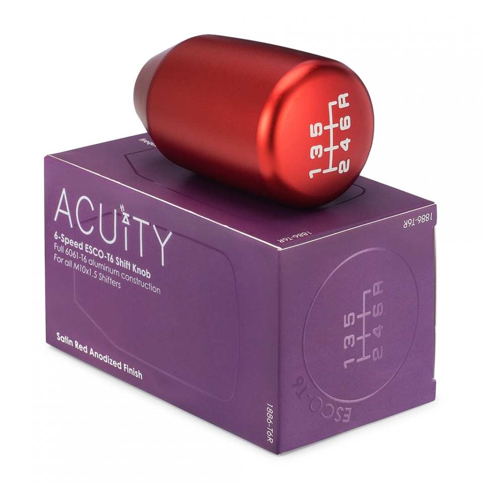​希少 Gods Reflex / Shifting レコード 赤盤 エモ Evasive Motorsports: Acuity ESCO-T6 Aluminum Shift Knob (Satin Red