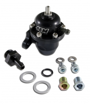 AEM 	Adjustable Fuel Pressure Regulator (Offset Flange w/ Straight Return Fitting) - Acura & Honda