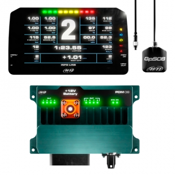 AiM Sports PDM8 Power Distribution Module / Data Logging Kit with 6 inch Screen