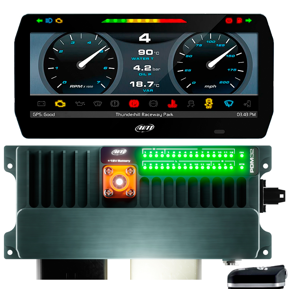 Evasive Motorsports: AiM Sports PDM32 Power Distribution Module Data  Logging Kit with 10 inch Screen