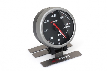 A'PEX-i ELII System Meters - Fuel Pressure (Black Display / Silver Ring)