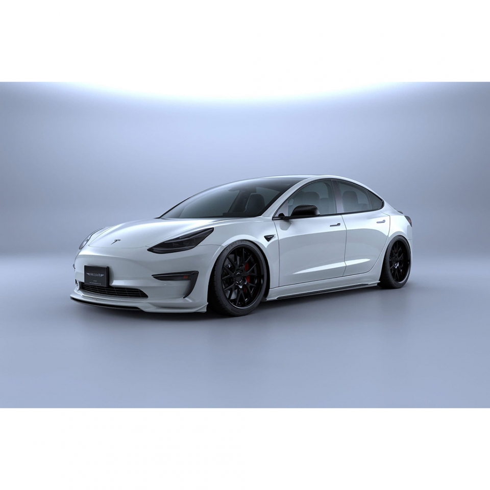 Tesla Model 3 (Performance), Black Ar - Art Print