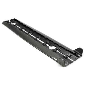 Anderson Composites Type-GR GT350 Style Carbon Fiber Side Rocker Panel Splitters - Ford Mustang Coupe 15-23