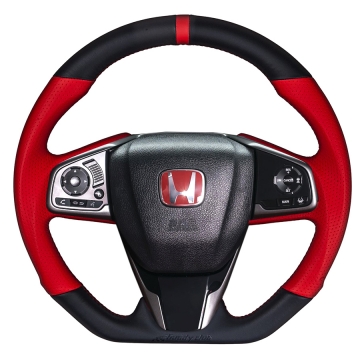 Buddy Club Sport Steering Wheel (Time Attack Edition Leather) - Honda Civic 16-21 / Civic Type R FK8 17-21