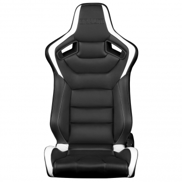 Braum Racing Elite Series Seats (Pair) - Black and White Leatherette