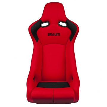 Braum Racing Venom-R Series Fixed Back Bucket Seat (Single) - Red Cloth / Carbon Fiber