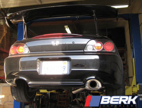 berk header back exhaust s2000