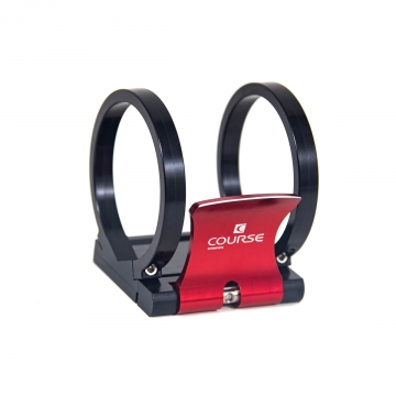 Course Motorsports Cam-Lock 3-inch Fire Extinguisher Quick Release - Red Pull Tab / Black Bracket