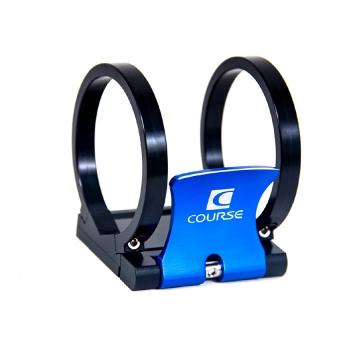Course Motorsports Cam-Lock 3-inch Fire Extinguisher Quick Release - Blue Pull Tab / Black Bracket
