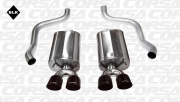 Corsa Performance Axle-Back Sport Exhaust Black Twin 3.5" Tip - Chevrolet Corvette C6 2009-2013