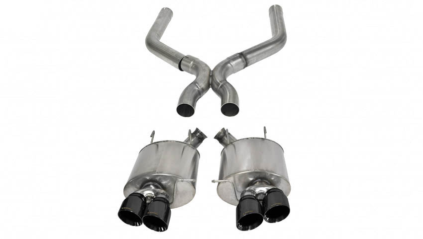 Corsa Dual Black-Tip Axle-Back Exhaust | 2011-2014 Ford Mustang GT/Boss 302 (14316BLK) main image 0