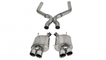Corsa Performance Axle-Back + X-Pipe Sport Exhaust Polished Twin 4.0" Tip - Ford Mustang Shelby GT500 2013-2014