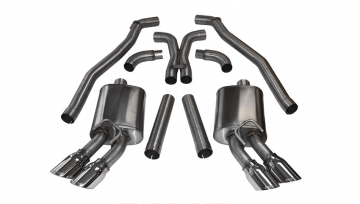 Corsa Performance Cat-Back + X-Pipe Sport Exhaust Polished Twin 4.0" Tip - Chevrolet Camaro ZL1 Coupe 2012-2015