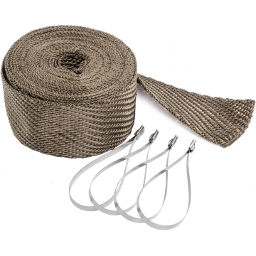 DEI Pipe Wrap & Locking Ties Kit - 2" x 25 ft (Titanium)