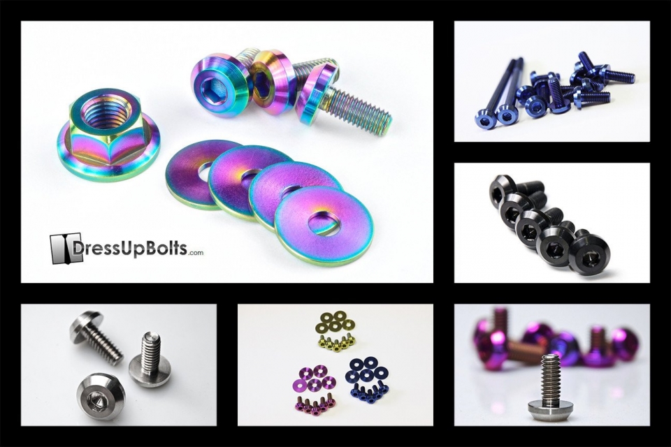 8x Violet M6 Moteur Bay Dress up fraisée Boulon Rondelle Kit PWJDM Civic Impreza