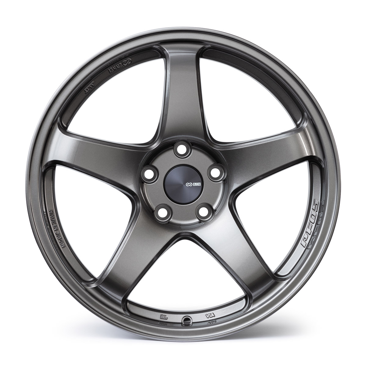 Enkei PF05 19x8 5x114.3 45mm Offset 75mm Bore Dark Silver Wheel