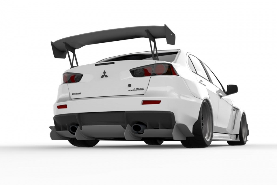 Evasive Motorsports Streetfighter La Wide Body Kit Base Kit Mitsubishi Evo X