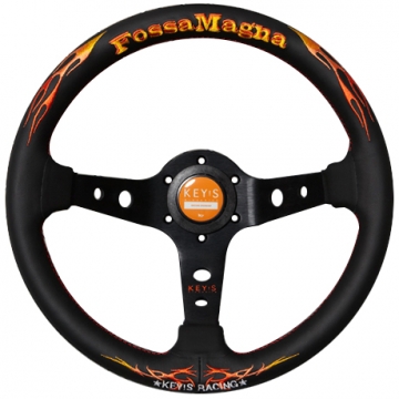 KEY'S Racing Fossa Magna (Deep Type) - 330mm (Black / Orange Stitch)