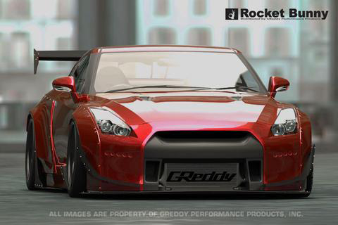 Evasive Motorsports: Rocket Bunny Front Lower Lip Ver. 2 - Nissan GT-R R35