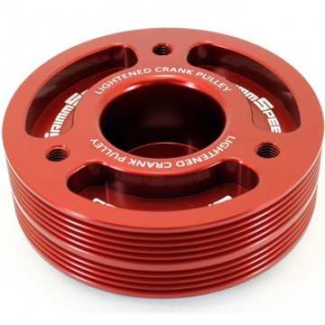 GrimmSpeed Lightweight Crank Pulley (Red) - Subaru Impreza / WRX 02-14 / WRX STI 04-21 / Legacy 1994-2009 / Forester 1998-2009