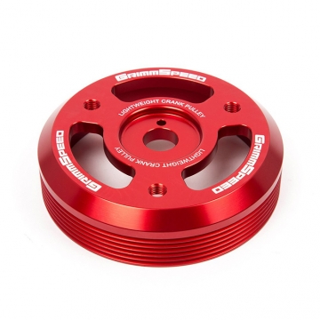 GrimmSpeed Lightweight Crank Pulley (Red) - Scion FR-S / Toyota 86 / Subaru BRZ 13-20 / Subaru WRX 15-21
